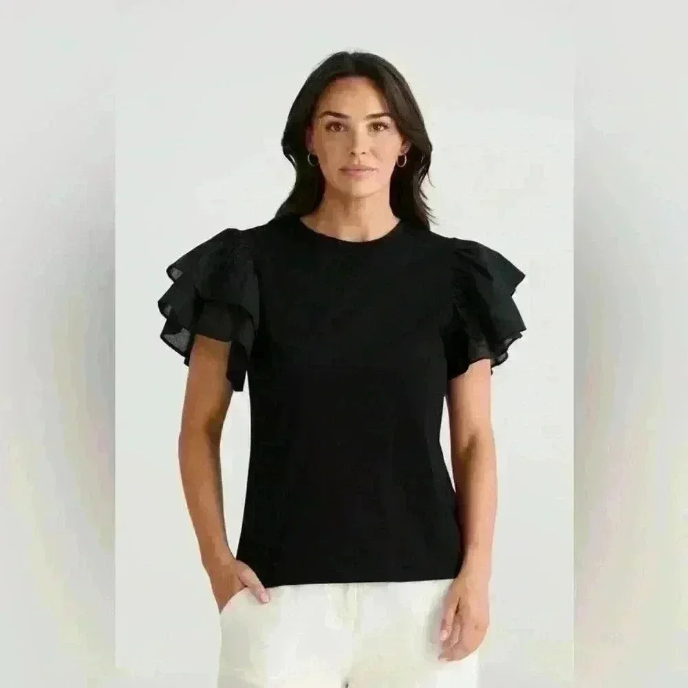 NEW Brave + True Gigi Tee ~ Black ~ XS